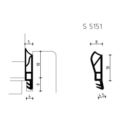 Deventer opdekprofiel s5151 WIT