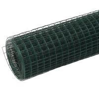 VidaXL Kippengaas 10x0,5 m staal met pvc coating groen - thumbnail