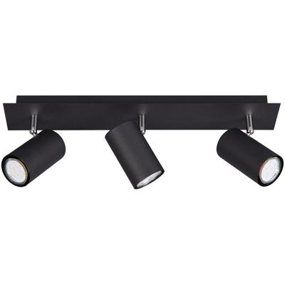 Mat Zwarte LED Plafondspot - 3-lichts - GU10 Fitting - Aluminium Design