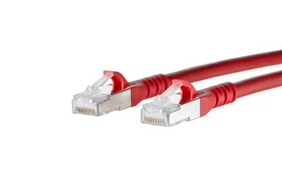 Metz Connect 1308450566-E RJ45 Netwerkkabel, patchkabel CAT 6A S/FTP 0.50 m Rood Snagless 1 stuk(s)