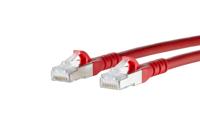Metz Connect 1308450566-E RJ45 Netwerkkabel, patchkabel CAT 6A S/FTP 0.50 m Rood Snagless 1 stuk(s) - thumbnail