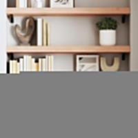 Wandschap 80x20x6 cm onbehandeld massief eikenhout - thumbnail