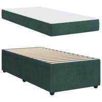 Bedframe met matras Donkergroen 90 x 190 cm Stof - thumbnail