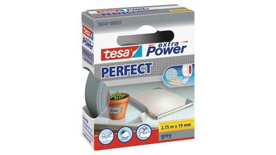 tesa PERFECT 56341-00033-03 Textieltape tesa extra Power Grijs (l x b) 2.75 m x 19 mm 1 stuk(s) tesa PERFECT 56341-00033-03 Textieltape tesa extra Power Grijs (l x b) 2.75 m x 19 mm 1 stuk(s)