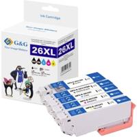 G&G Inktcartridge Compatibel Zwart, Zwart, Cyaan, Magenta, Geel NP5-E-2621/2631-5 GP-E26XLBKPBCMY-5P - thumbnail