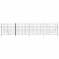 VidaXL Draadgaashek met flens 1,6x10 m antracietkleurig - thumbnail