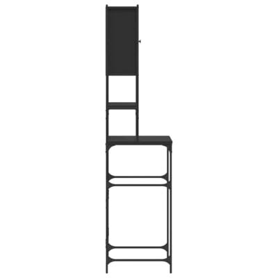 Wasmachinekast 68x48,5x194 cm zwart - thumbnail