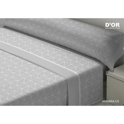 Beddengoedset D'Or ANKARA Grijs Bed van 160 Franela