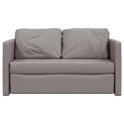 Slaapbank vloermodel 2-in-1 112x174x55 cm stof taupe