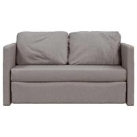 Slaapbank vloermodel 2-in-1 112x174x55 cm stof taupe - thumbnail