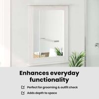 VidaXL Spiegel vigo antiek wit 55,5 x 5 x 70 cm massief grenenhout - thumbnail