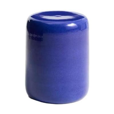 Kave Home Mesquida bijzettafel Ø35 cm keramiek Blauw