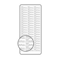 Vaessen Creative • sticker 10x23cm 10pcs goud "menu" - thumbnail