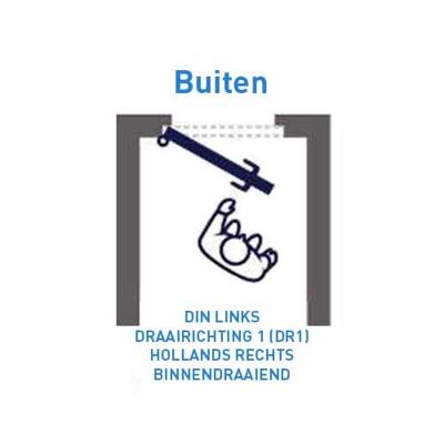 Yale 634.60 oplegslot met vaste buitencilinder doornmaat 60 mm - draairichting 1 = DIN Ls