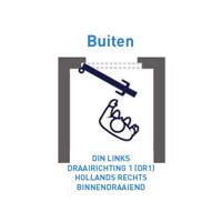 Yale 634.60 oplegslot met vaste buitencilinder doornmaat 60 mm - draairichting 1 = DIN Ls - thumbnail