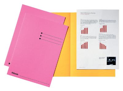 Esselte dossiermap roze, karton van 180 g/m², pak van 100 stuks