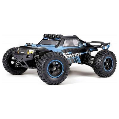 Blackzon Blauw Brushed 1:12 RC auto Elektro Monstertruck 4WD 2,4 GHz Incl. accu en lader, Met lichteffect