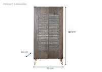 Kast DKD Home Decor Bruin Metaal Mangohout 70 x 45 x 142 cm - thumbnail