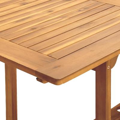 7-delige Tuinset polypropeen en massief hout zwart