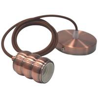 LED Hanglamp - Hangverlichting - Loft - Industrieel - Rond - Mat Koper Aluminium - E27 - thumbnail