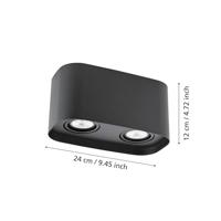Eglo Opbouwspot Zigbee Caminales-Z 2-lichts zwart 99674 - thumbnail