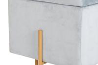 Voetensteun DKD Home Decor Grijs Metaal Polyester (45 x 45 x 45 cm) - thumbnail