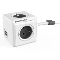 Allocacoc PowerCube Extended, stekkerdoos met USB - thumbnail