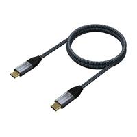 AISENS USB 2.0 kabel aluminium 5A 100W E-MARK - USB-C/M-USB-C/M - 2.0M - grijs - thumbnail