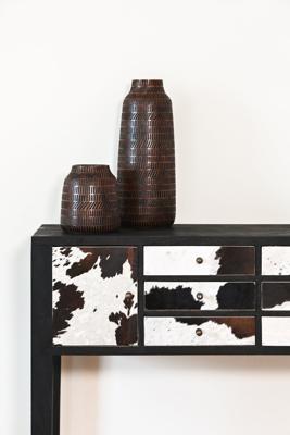 Vaas Home ESPRIT Bruin Zwart Hars Koloniaal 20 x 20 x 48 cm