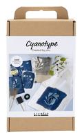 Creativ Company Hobbyset cyanotypie, textiel, blauw, 1 doos - thumbnail