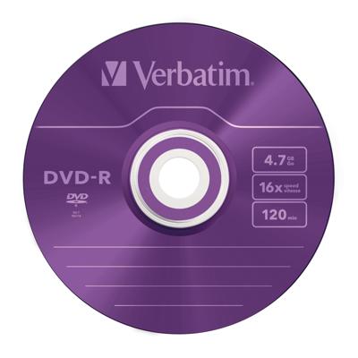 Verbatim 43557 DVD-R disc 4.7 GB 5 stuk(s) Slimcase Gekleurd