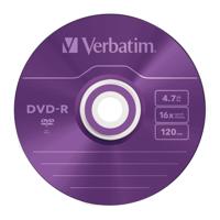 Verbatim 43557 DVD-R disc 4.7 GB 5 stuk(s) Slimcase Gekleurd - thumbnail
