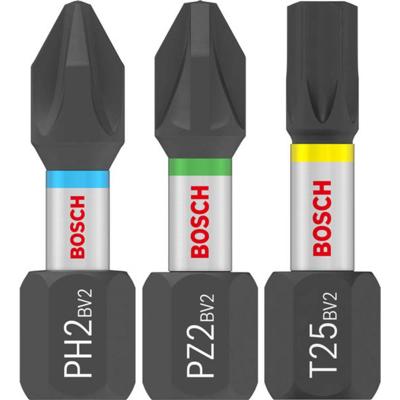 Bosch Accessoires PRO Impact schroefbitset | PH2 (x5) | PZ2 (x5) | T20 (x5) | T25 (x5) | T30 (x5) | 25 mm | 25 stuks - 2608521U63