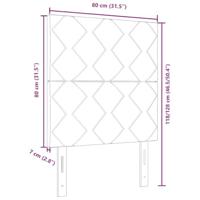 Hoofdbord met LED -striplichten Lichtgrijs 80 cm Stof - thumbnail