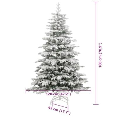VidaXL Kunstmatige inklapbare kerstboom wit 180 cm pe en pvc