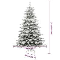 VidaXL Kunstmatige inklapbare kerstboom wit 180 cm pe en pvc - thumbnail
