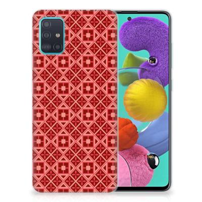 Samsung Galaxy A51 | TPU bumper | Batik Rood Samsung Galaxy A51 | TPU bumper | Batik Rood