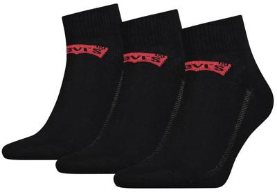 Levi's Mid Cut Batwing Logo Jet Black 3-Pack-35/38