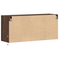 Tv-wandmeubel met LED-verlichting 100x31x45 cm bruin eikenkleur - thumbnail