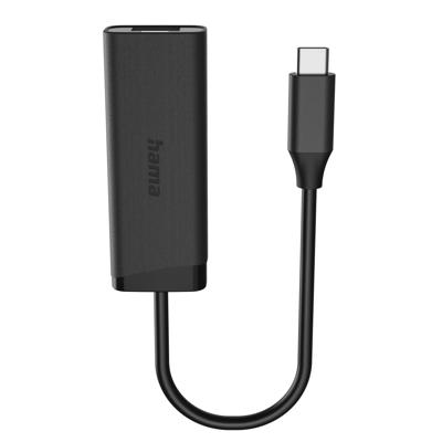 Hama USB 2.0 Adapter [1x USB-C - 1x RJ45-bus] Hama Netzwerk-Adapter, USB-C-Stecker - LAN/Ethernet-Buchse, 2,5 Gigabit Ethernet