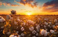 Alexsar Art Tuinschilderij cotton field 130x70cm - thumbnail