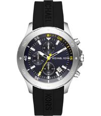 Horlogeband Michael Kors MK8567 Onderliggend Silicoon Zwart 22mm