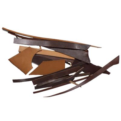 Leerstroken los restanten uit de zadelmakerij. bruin maat:500gr