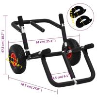 SUP trolley voor 2 surfplanken inklapbaar 90 kg aluminium - thumbnail