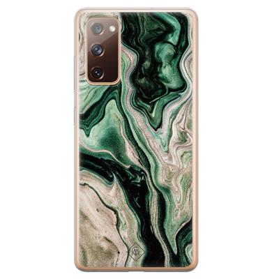 Samsung Galaxy S20 FE siliconen hoesje - Green waves