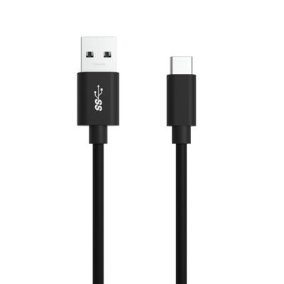Ansmann 1700-0081 USB-kabel USB 3.2 Gen1 USB-A stekker, USB-C stekker 2.00 m Zwart Aluminium-stekker, TPE-mantel, Stekker past op beide manieren