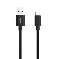 Ansmann 1700-0081 USB-kabel USB 3.2 Gen1 USB-A stekker, USB-C stekker 2.00 m Zwart Aluminium-stekker, TPE-mantel, Stekker past op beide manieren - thumbnail