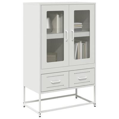 Hoge kast 68x39x111,5 cm staal wit