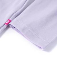 Kindershirt met lange mouwen glitterprint 92 lichtlila - thumbnail