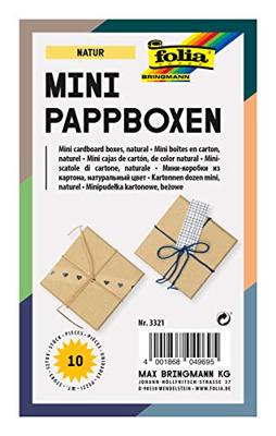 Doos karton folia mini 7.5x7.5x4.5cm 10stuks kraft